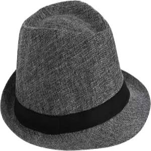 Soffpjy 1920년대 남성 페도라 모자 액세서리 20년대 갱스터 의상 쇼트 브림 여름 비치