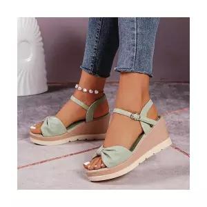 올요아 여사친 여름 키작녀 웨지힐 샌들 웨지 빅사이즈 오픈토 편안한 송편 꾹5