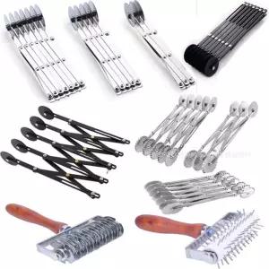 롤러 커팅기 피자 커터 스테인레스 크로와상 제빵 도구