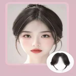 윗머리 가르마 정수리 풍성 피스 부분 가발 똑딱이 인모 붙임머리 부분가발
