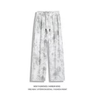 EAMT 팬츠 남성용 캐주얼 빈티지 나염 코듀로이 빅사이즈 통 YJ1