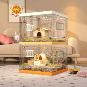 친칠라 용품 토끼집 645x470x735mm 하늘다람쥐 조립식 하늘 복층 햄스터