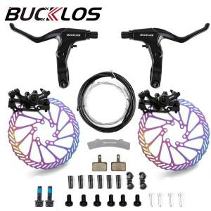 BUCKLOS 자전거 기계식 디스크 브레이크 세트 산악 선형 풀 MTB 캘리퍼스 160mm G3 로터 사이클링 부품