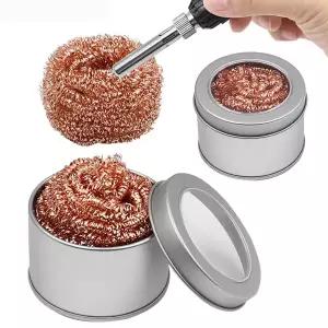 호환  디 솔더링 청소 볼 납땜 인두 메쉬 필터 청소 노즐 팁 구리 와이어 클리너 볼 금속 드로스 클린