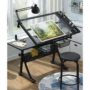 제도책상 투명 테이블 사무용 유리에 미대생 가능한 공방 아트 체험형 글쓰기