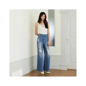 에고이스트 [BLUE LABEL] 디스트로이드 와이드 데님 팬츠 ES2ODP03 675047