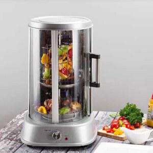 통닭 건조 고기 1800w 호프집 전기통닭구이기계 바삭한 실버 대형 그릴3개