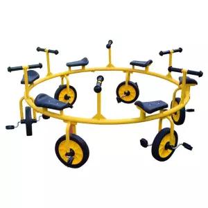 회전 자전거 야외 놀이터 펜션 원형 바이크 캠핑장