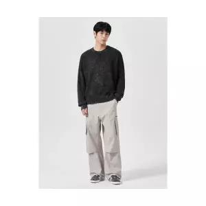 매장정품 8SECONDS 에잇세컨즈 그런지 지퍼 카고 팬츠 라이트 그레이 424921FY22 1214433