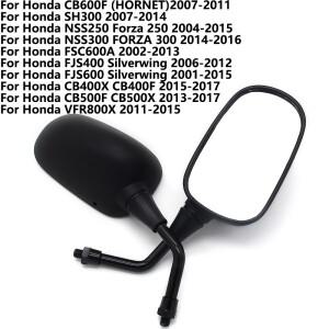 혼다 호넷 600 CB600F CB SH300 FSC600A CB400X VFR800X 용 바이크 오토바이 백미러 사이드
