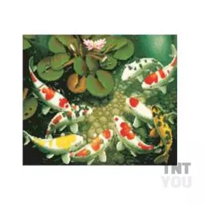 티앤 보석십자수 연못속의 잉어 큐빅구슬 비즈큐빅