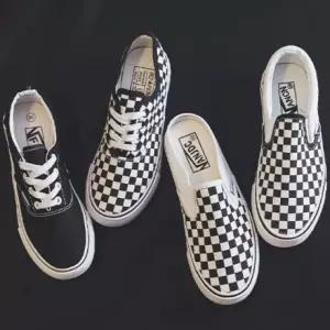 여성스니커즈 체크단화 뮬슬리퍼 단화 슬립온 ZG체크