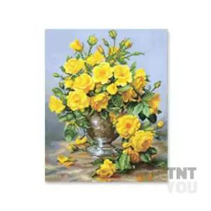 티앤 보석십자수 노란장미의향기 비즈아트 비즈스티커 십자수비즈