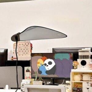 사무실에어컨바람막이 차단 가리개 가림막 블랙 칸막이 형광등 모니터