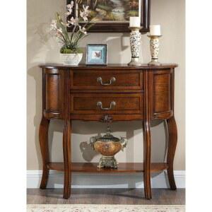 반원 테이블 선반 현관 콘솔 엔틱 원목 반달 빈티지