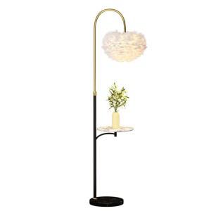 장스탠드 램프 침실 조명 글라스 디자인조명 깃털 단스탠드 스테인레스스틸 크리스탈