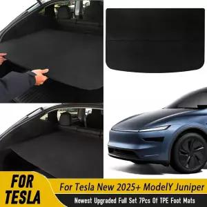 호환  테슬라 모델 Y 주니퍼 2025 리어 러기지 랙용 트렁크 파티션 접이식 파티션 플록 우드 보드 자동차