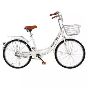 여성용 자전거 클래식 동승 출퇴근 바구니 레트로 A