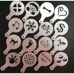 커피 모양틀 라떼아트틀 바리스타 라떼아트 그림틀 모형 카푸치노