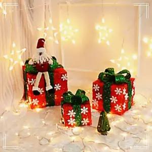 크리스마스 레드 3종세트 선물상자 눈꽃 RWD01443