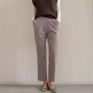 [신상오픈런]여성 하이웨스트 밴딩 기모 겨울 출근용 일자 슬랙스 (42636563)