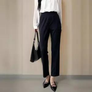 [신상오픈런]여성 하이웨스트 밴딩 슬림핏 가을 하객룩 슬랙스 (41225974)