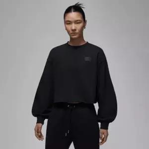 긴팔티 RQA IF1007-010 조던 플라이트 플리스 여성 모드 크롭 크루넥 스웨트셔