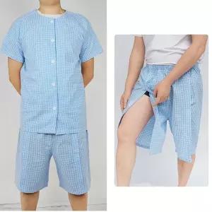 여름 환자복 찍찍이 반팔 하의 유니품 요양복 병원복