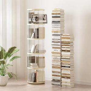 가정용 책장 바닥 선반, 360 도 회전, 학생 그림 거실 보관 랙, 창의적인 캐비닛