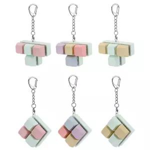 호환  키보드 리모콘 4 키 DIY 감각 Fidget Keyring Keycaps Fidget Keyborad 버튼 손가락 진정 키 체인 스