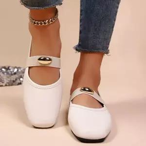 키체샵 여성 로퍼 스트랩힐 봄가을 플랫 단화 늦깎이 작은 구두 라운드 메리제인 슈즈 HO3