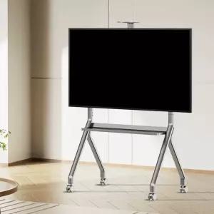 티비 75인치 대형 TV 거치대 이동식 스탠드 셋톱박스