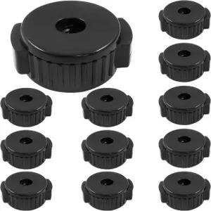 하이트푸 12pcs 타악기 드럼 키트용 블랙 플라스틱 심벌 너트 8mm 퀵 릴리스 메이트 키트 재즈 교체 부품