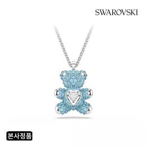 스와로브스키 브랜드관 [본사정품/쇼핑백증정] Teddy Heart 아쿠아 블루 목걸이 5737620
