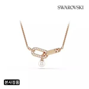 스와로브스키 브랜드관 [본사정품/쇼핑백증정] Constella 로즈골드 크리스털 펄 목걸이 5728589