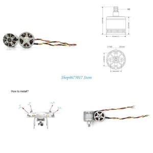 H4GA 2312A 팬텀 3 Professional 고급 3A 3P 3S 드론 CW 모터 수리 부품용 800kv 브러시리스
