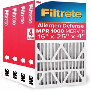 여과재 16x25x4 AC 용광로 공기 필터 MPR 1000 MERV 11 레녹스 하니웰 장치 알레르겐 방어 정전기 청정