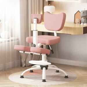 의자 허리 디스크 분홍 발판 편한 등받이 보호 골반