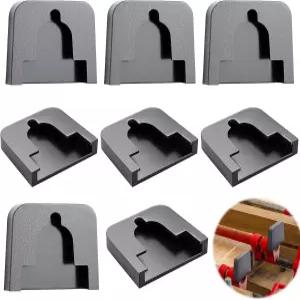 AceOrbit 8개 쿠션 클램프 패드 고무 미끄럼 방지 턱 작업대 보호 목공 및 금속 가공용 스크래치 검은색