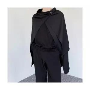 EAMT 여자 치마 바지 야마모토 요지 블랙 레이어드 스커트 커플 멀티 스타일 케이프 와이드 EUNG1