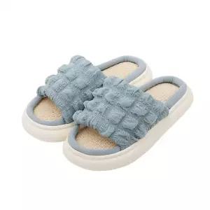 사무실 거실 가볍고 시원한 플라워 린넨 슬리퍼 LS800