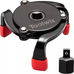 툴위즈 유니버설 오일 필터 렌치 3 턱 조절식 제거 도구 원웨이 변경 방법 2-3/8인치에서 3-7/8인치 60mm -