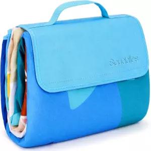 스커들 60인치 x 80인치 초대형 야외 피크닉 담요 ？ 해변 캠핑 잔디 공원을 위한 방수 접이식 여행 매트