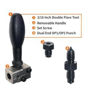 3/16인치 이중 플레어링 툴 금속 핸드헬드 브레이크 라인 오토바이 자동차 트럭