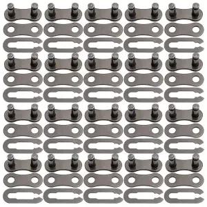 AYWFEY 20쌍 자전거 체인 마스터 링크 금속 커넥터 수리 부품 재사용 가능한 누락 바이시클 산악 BMX