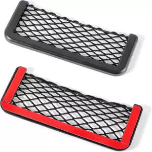 DEDC 2피스 ABS 플라스틱 프레임 자동차 보관용 네트 가방 전화기 메시 홀더 RV 보트 화물 포켓 정리함