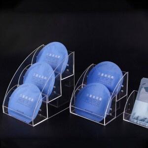 마스크팩진열대 디스플레이 스탠드 1단 랙 2칸 보관