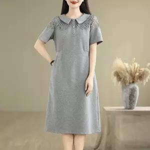 헐크 원피스 여사친 여성용 레이스 펀칭 에어 빅사이즈 슬림핏 미디스커트 KKE1