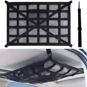 업그레이드 자동차 천장 카고 네트 포켓 BetterJonny 31.5X21인치 이중 레이어 메쉬 지붕 수납 정리함과