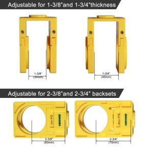 Geinxurn 도어 잠금 장치 설치 키트 - 손잡이 및 드릴링용 가이드 템플릿이 포함된 탄소강 구멍 톱 세트